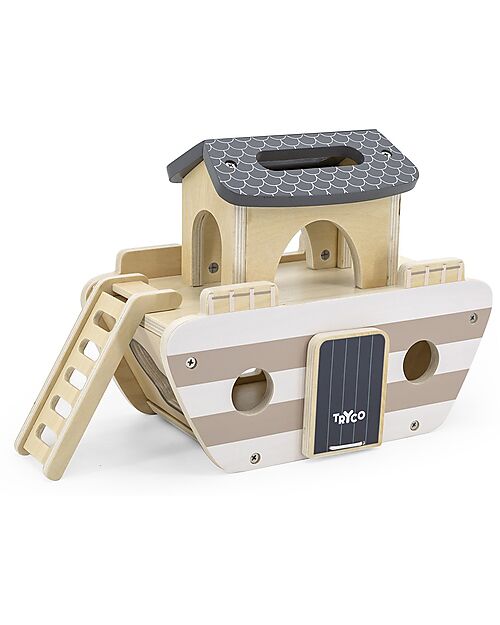 Tryco Baby Arca di Noè in Legno - Include 22 Animali - 3+ Anni Incastri in Legno