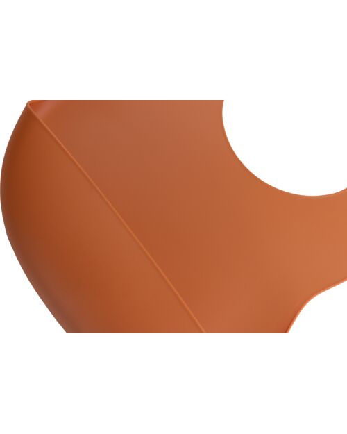 Tryco Baby Bavaglio Impermeabile con Tasca - Terra di Siena - Silicone Bavagli Impermeabili con Tasca