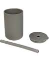 Tryco Baby Bicchiere con Cannuccia - Grigio Olivastro - Silicone Bicchieri