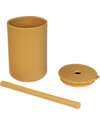 Tryco Baby Bicchiere con Cannuccia - Miele/Oro - Silicone - 0+ Bicchieri