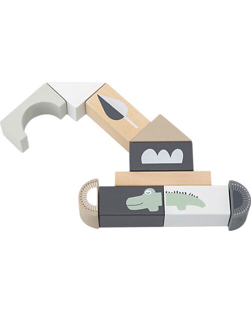 Tryco Baby Blocchi Impilabili in Legno - 50 Pezzi - 2+ Anni Costruzioni in Legno