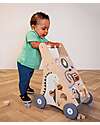 Tryco Baby Carrello Primi Passi Natura in Legno con Blocchi - 12+ m Carrello Primi Passi