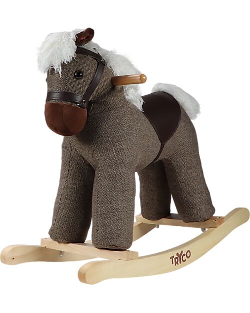 Tryco Baby Cavallo a Dondolo - Marrone - con Suoni Realistici - dai 18 Mesi Cavalcabili