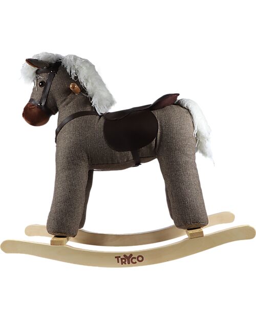 Tryco Baby Cavallo a Dondolo - Marrone - con Suoni Realistici - dai 36 Mesi Cavalcabili