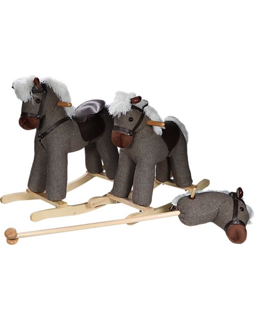 Tryco Baby Cavallo a Dondolo - Marrone - con Suoni Realistici - dai 36 Mesi Cavalcabili