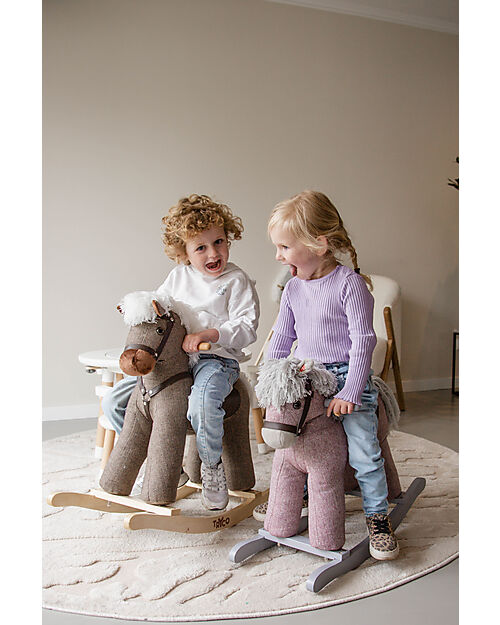 Tryco Baby Cavallo a Dondolo - Marrone - con Suoni Realistici - dai 36 Mesi Cavalcabili