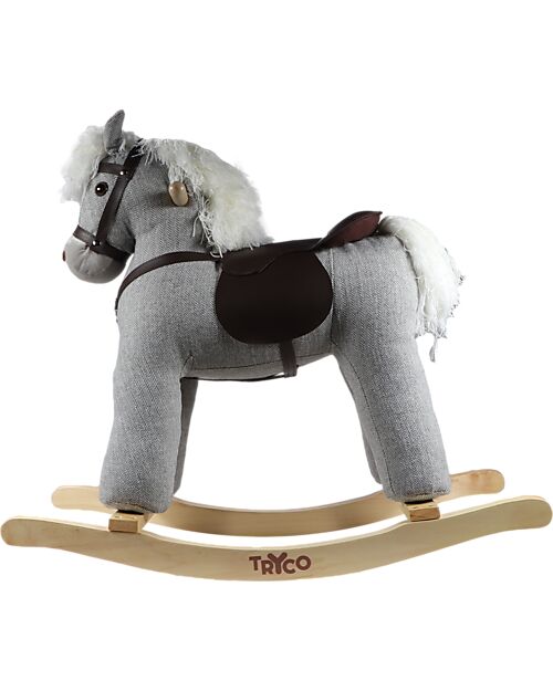 Tryco Baby Cavallo a Dondolo Milo - Grigio - con Suoni Realistici - dai 36 Mesi Cavalcabili