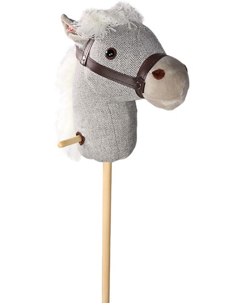 Tryco Baby Cavallo con Asta Milo - Grigio - dai 3 Anni Cavalcabili