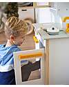Tryco Baby Cucina Giocattolo in Legno - Bianco/Oro - Colori ad Acqua Atossici - 3+ Anni Cucine Giocattolo