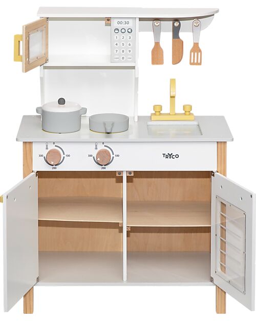 Cucina Esterno CUCINA GIOCATTOLO PER BAMBINI IN LEGNO GRANDE FRIGO