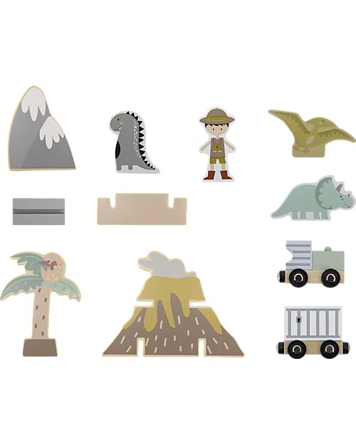 Tryco Baby Estensione per Pista Trenino - Dinosauri Macchine e Trenini  in Legno