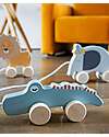 Tryco Baby Giocattolo da Trainare in Legno - Coccodrillo - Incoraggia il Movimento - 10+ m Trainabili
