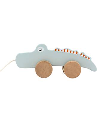 Tryco Baby Giocattolo da Trainare in Legno - Coccodrillo - Incoraggia il Movimento Trainabili