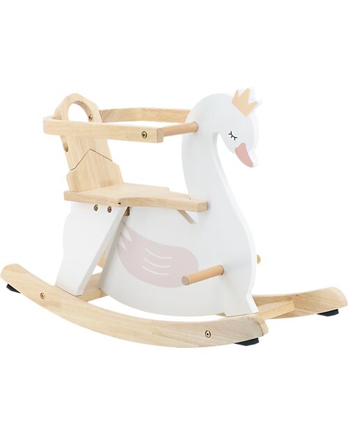 Tryco Baby Gioco a Dondolo - Cigno - Legno Cavalcabili