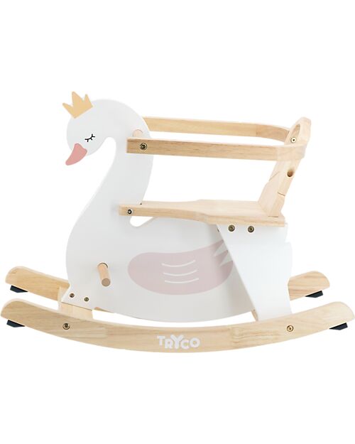 Tryco Baby Gioco a Dondolo - Cigno - Legno Cavalcabili