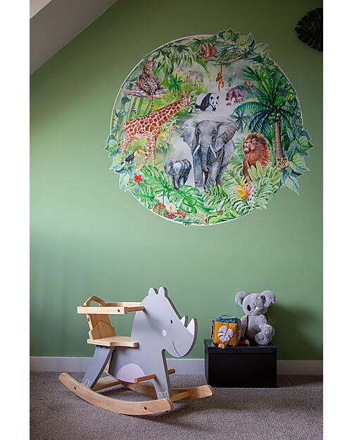 Tryco Baby Gioco a Dondolo - Rinoceronte - Legno Cavalcabili