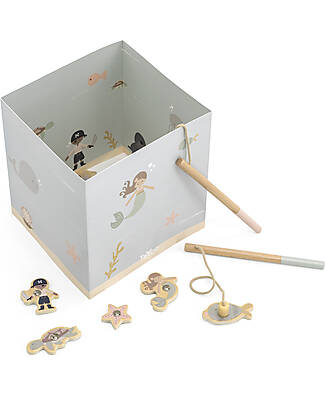 Tryco Baby Gioco Magnetico Pesca in Legno - 16 pz - 3+ Anni Animali in Legno