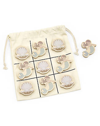 Tryco Baby Gioco Tris in Legno - Sirena - Perfetto da Portare in Viaggio! Incastri in Legno