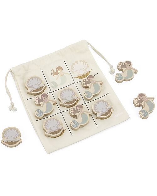 Tryco Baby Gioco Tris in Legno - Sirena - Perfetto da Portare in Viaggio! Incastri in Legno