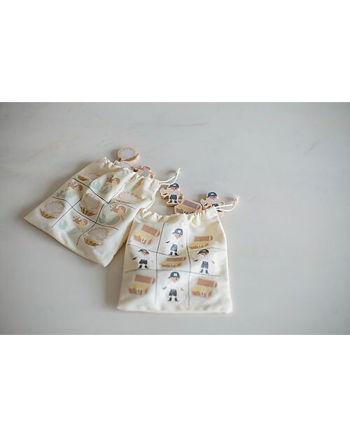 Tryco Baby Gioco Tris in Legno - Sirena - Perfetto da Portare in Viaggio! Incastri in Legno