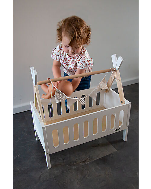 Tryco Baby Letto Tipi per Bambole fino a 48 cm - Legno - 18+ m Case delle Bambole