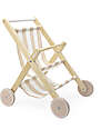 Tryco Baby Passeggino per Bambole in Legno - Bianco e Rosa - 18+ m Carrozzine per Bambole