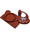 Tryco Baby Piatto in Silicone - Ruggine - 100% Sicuro Piatti e Scodelle