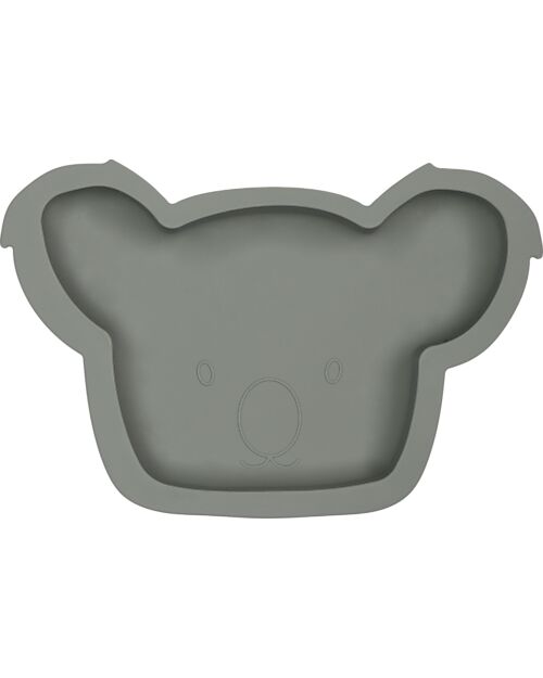 Tryco Baby Piatto Kyle il Koala - Grigio Olivastro - Silicone Piatti e Scodelle