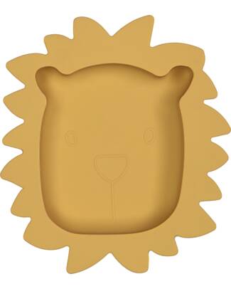 Tryco Baby Piatto Leo il Leone - Miele/Oro - Silicone Piatti e Scodelle