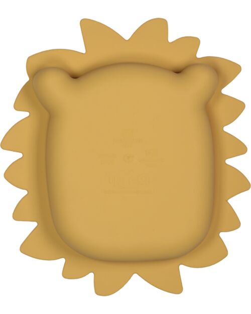 Tryco Baby Piatto Leo il Leone - Miele/Oro - Silicone Piatti e Scodelle