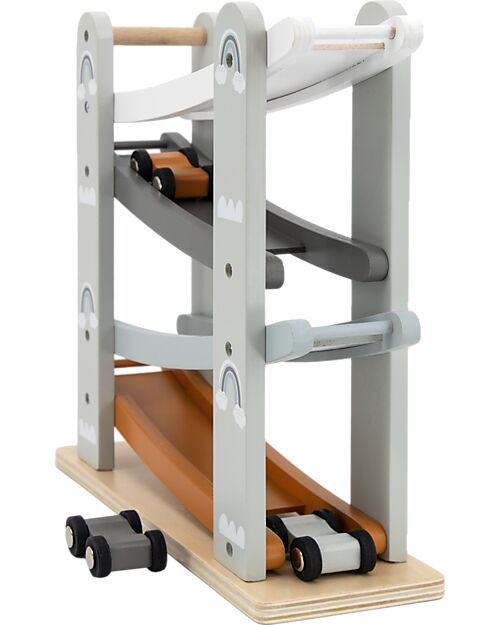 Tryco Baby Pista per Macchinine in Legno - 3 Macchinine Incluse - 18+ m Macchine e Trenini  in Legno