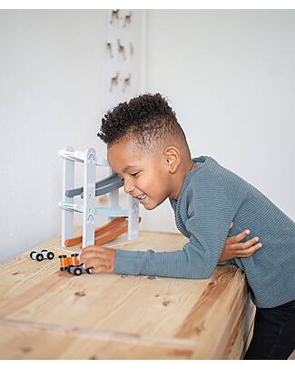 Tryco Baby Pista per Macchinine in Legno - 3 Macchinine Incluse - 18+ m Macchine e Trenini  in Legno