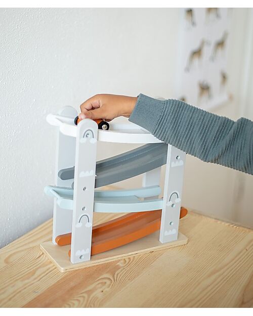 Tryco Baby Pista per Macchinine in Legno - 3 Macchinine Incluse - 18+ m Macchine e Trenini  in Legno