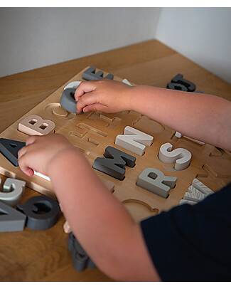 Tryco Baby Puzzle Alfabeto in Legno - Aiuta lo sviluppo delle Capacità Intellettive - 18+ m Incastri in Legno