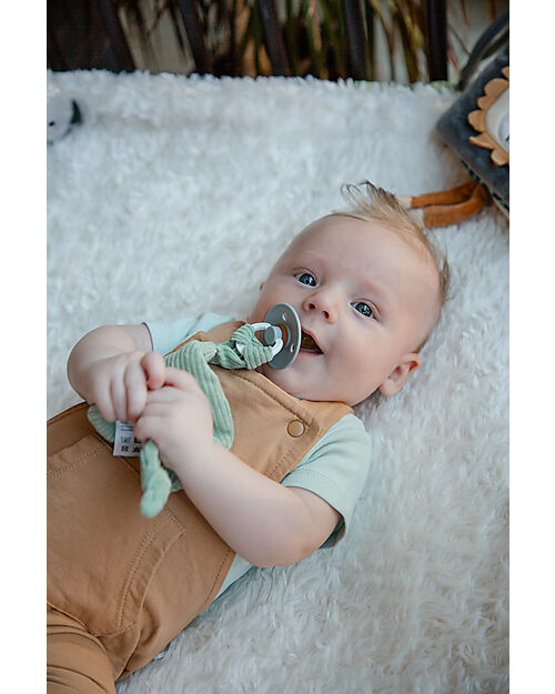 Tryco Baby Reggiciuccio a Foglia - Verde Salvia -  Morbido Doudou