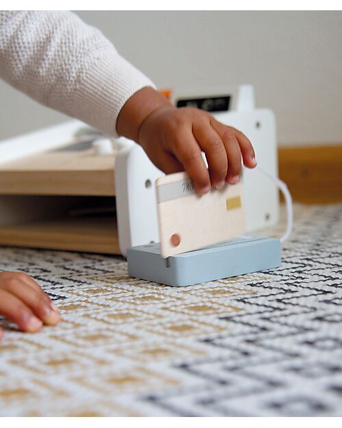 Tryco Baby Registratore di Cassa in Legno - Colori ad Acqua Atossici - 3+ Anni Far finta di