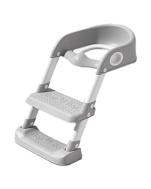 Tryco Baby Riduttore WC con Scaletta - Grigio - Antiscivolo - 34 x 35 x 44 cm Pedane