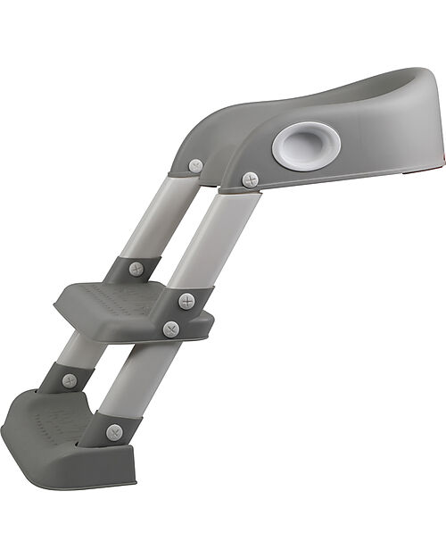 Tryco Baby Riduttore WC con Scaletta - Grigio - Antiscivolo - 34 x 35 x 44 cm Pedane