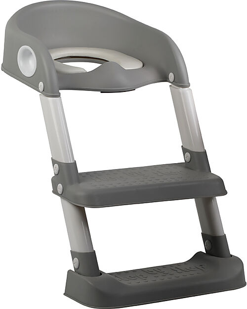 Tryco Baby Riduttore WC con Scaletta - Grigio - Antiscivolo - 34 x 35 x 44 cm Pedane
