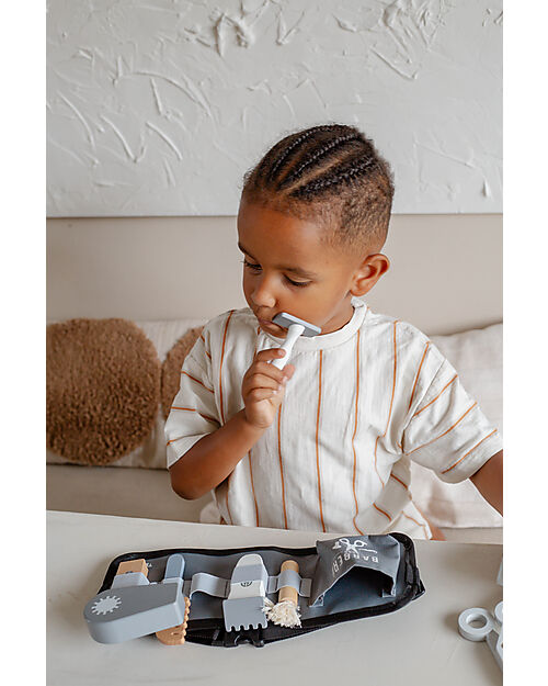 Tryco Baby Set Barbiere in Legno - Colori ad Acqua Atossici - 3+ Anni Far finta di