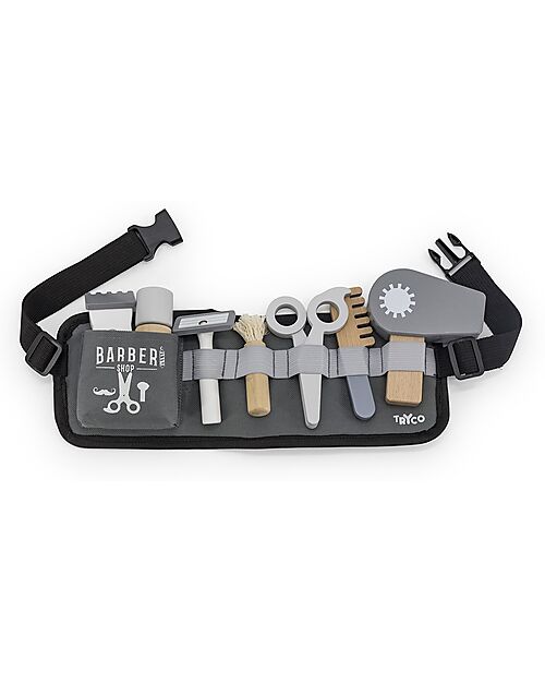 Tryco Baby Set Barbiere in Legno - Colori ad Acqua Atossici - 3+ Anni Far finta di