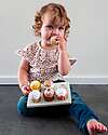 Tryco Baby Set Cupcake in Legno - Colori ad Acqua Atossici - 18+ m Cibo Giocattolo