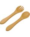 Tryco Baby Set Forchetta e Cucchiaio - Miele/Oro - Silicone Posate