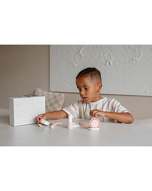Tryco Baby Set Trucco in Legno con Valigetta - Colori ad Acqua Atossici - 3+ Anni Far finta di