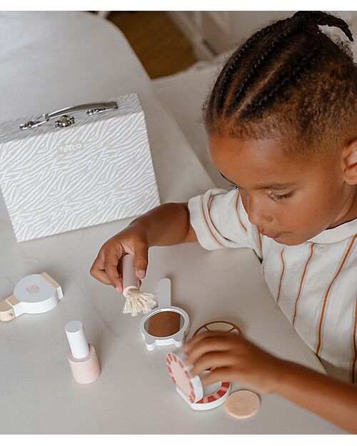 Tryco Baby Set Trucco in Legno con Valigetta - Colori ad Acqua Atossici - 3+ Anni Far finta di