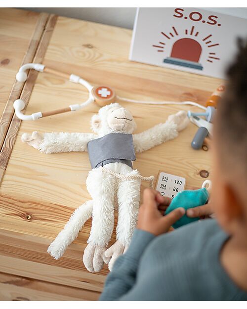 Tryco Baby Set Valigetta del Dottore in Legno - Tanti elementi per stimolare la creatività - 3+ Anni Far finta di