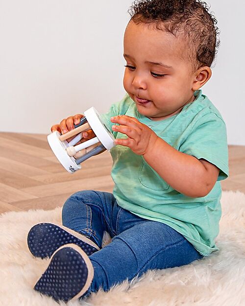 Tryco Baby Sonaglio Rotante in Legno - Colori ad Acqua Atossici - 12+ m Incastri in Legno