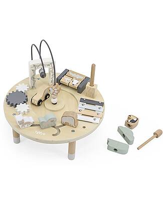 Tryco Baby Tavolino Multiattività in Legno - Stimola la Creatività Incastri in Legno