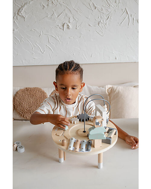 Tryco Baby Tavolino Multiattivit√† in Legno - Stimola la Creatività - 18+ m Incastri in Legno