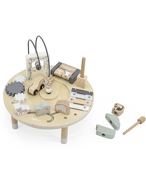 Tryco Baby Tavolino Multiattivit√† in Legno - Stimola la Creatività - 18+ m Incastri in Legno